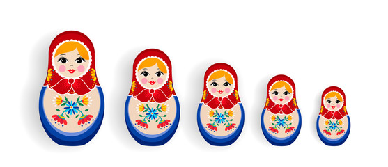 Set of russian nesting dolls or russia souvenir