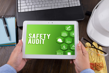 SAFETY AUDIT on tablet pc, Safety & Health at Work Concepts