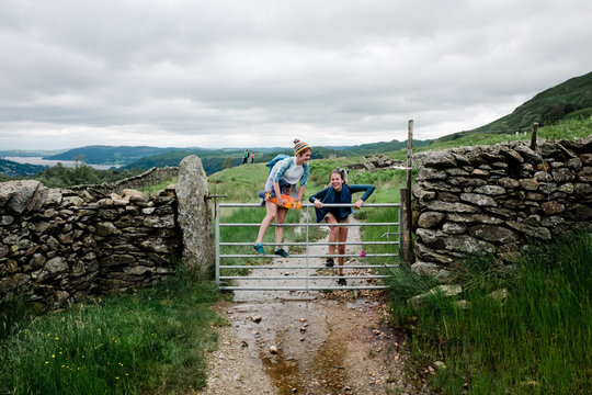 teen on walk in the mountain in Lake district