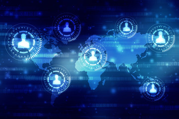 2d illustration Business Network 