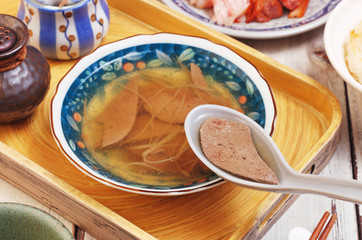 Pig liver soup is a popular street food in Taiwan