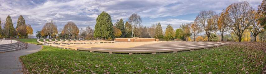 Willamette national cemetery grounds Oregon.