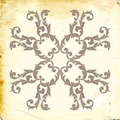 Vector baroque of vintage elements for design. 