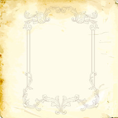 Vector baroque of vintage elements for design. 