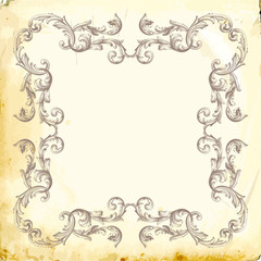 Vector baroque of vintage elements for design. 