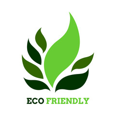 leaf tree flower eco friendly logo icon symbol vector design illustration