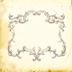 Vector baroque of vintage elements for design. 