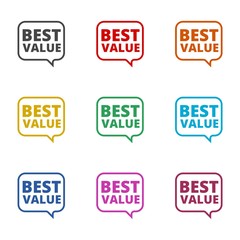 Best Value icon, color icons set