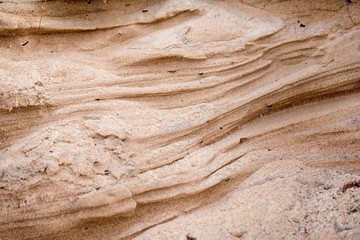 Sand cliff formation