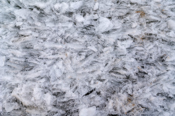 Ice particles close up