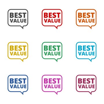 Best Value icon, color icons set