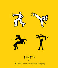 스포츠 포스터 / 손으로 그린 스포츠 그림