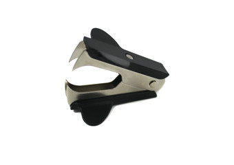 Photo of black anti-stapler isolated on white background.