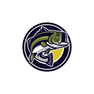 Fish vector mascot icon illustration
