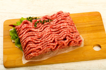 Raw minced beef meat