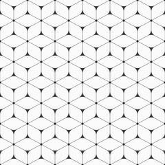 Vector seamless pattern of smooth triangles connected by lines.