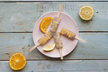 Popsicle chia and citrus