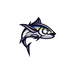 Fish vector mascot icon illustration
