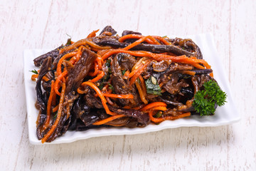 Pickled eggplant with vegetables