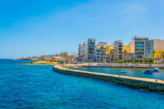 Seaside of Bugibba, Malta