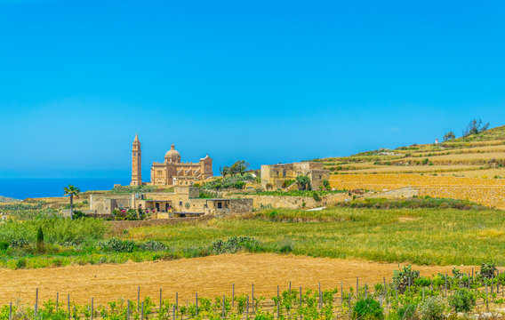 Ta' Pinu basilica of Gharb on Gozo island, Malta, Europe