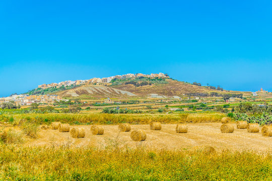 View of Zebbug town in Gozo, Malta