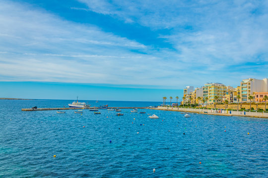 Seaside of Bugibba, Malta