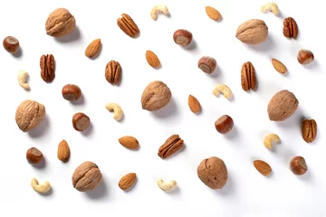 Fotobehang Pattern of nuts mix © bit24