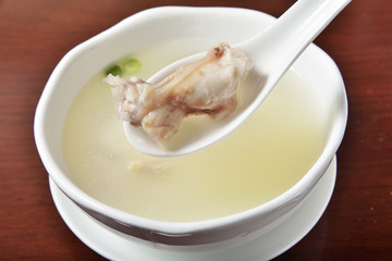 Chinese traditional delicious, puffer fish soup