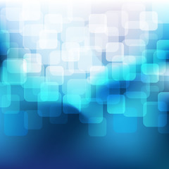 Cover Design Template with Abstract, Blurred, Colorful Background - Blue and White