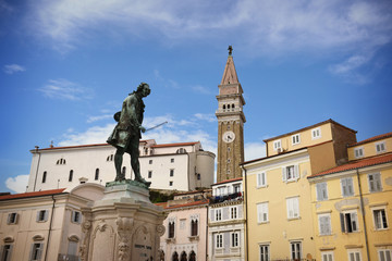 Tartini square in Piran, Slovenia