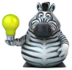 Fun zebra - 3D Illustration