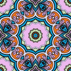 Decorative floral ornament. seamless pattern. vector illustration. Tribal Ethnic Arabic, Indian, motif. for interior design, wallpaper