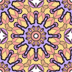 Multicolor geometric fantasy seamless vector illustration. For fashion Design Templates, Wallpaper