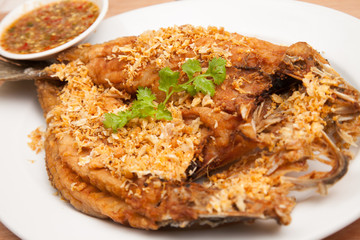 Fried fish with garlic - Pla Tod