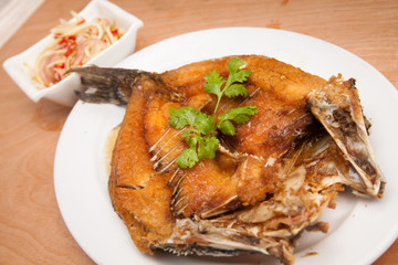 Fried fish (Pla Tod) - Thai Food