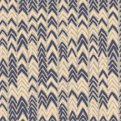 Seamless vector pattern with ikat ribs in orange colours for textile, ceramic, wrapping