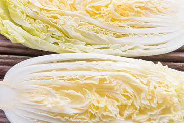 cabbage on old wooden background