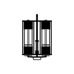 Water depth's measuring bathometer (bathymeter) icon