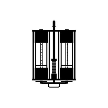Water depth's measuring bathometer (bathymeter) icon