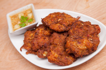 Thai spicy fish cake (Tod Mun Pla) - Thai food