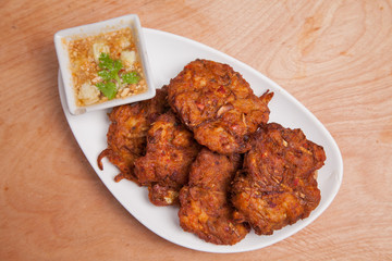 Thai spicy fish cake (Tod Mun Pla) - Thai food