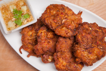 Thai spicy fish cake (Tod Mun Pla) - Thai food