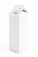Blank Milk box isolated on white background