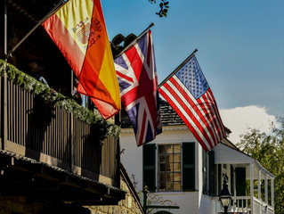 Flags on St. Augustine Street.