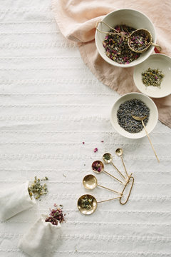 making floral tea