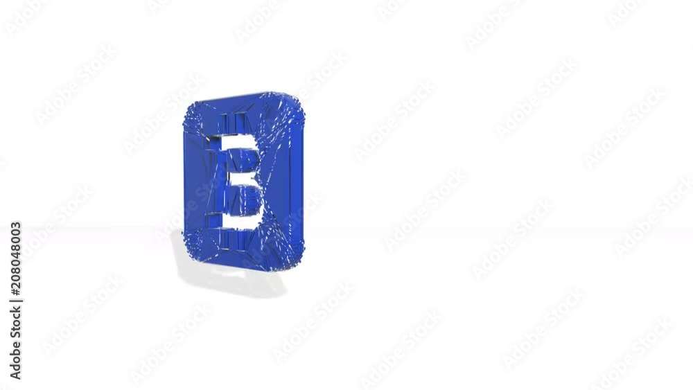 Poster sign of bitcoin. financial background made of 3d polygons. polygons rotate and are collected in a pi