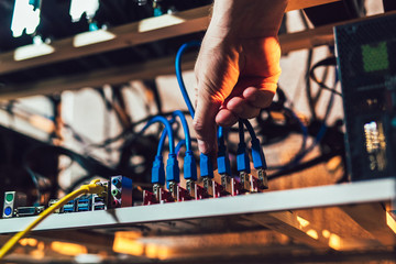 Programmer configures hardware for bitcoin mining