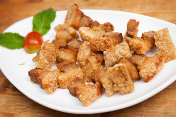 Crispy pork  - Thai food.