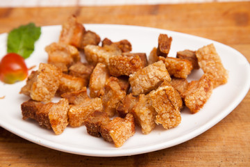 Crispy pork  - Thai food.